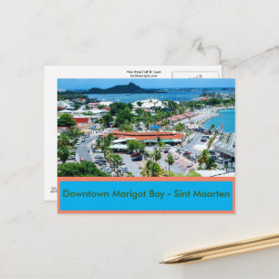Downtown Marigot Bay Sint Maarten Photo Postcard