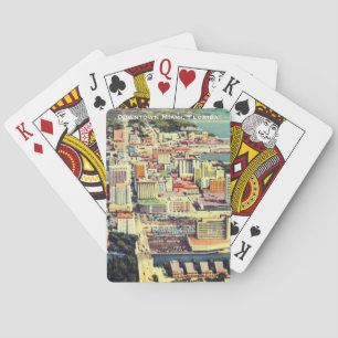 Downtown Miami, FL from 1960s MIA Old Time Florida Playing Cards