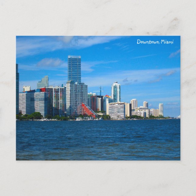 Downtown Miami Skyline Postcard (Front)