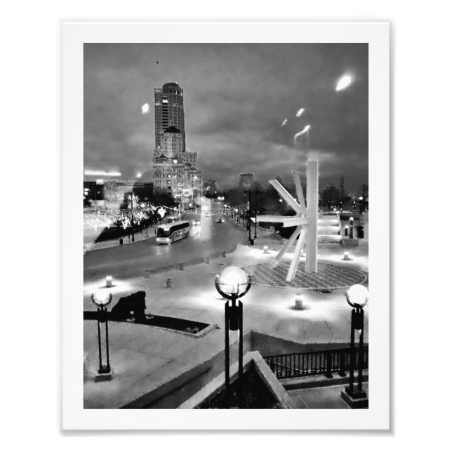 Downtown Milwaukee Scene Photo Print (Front)