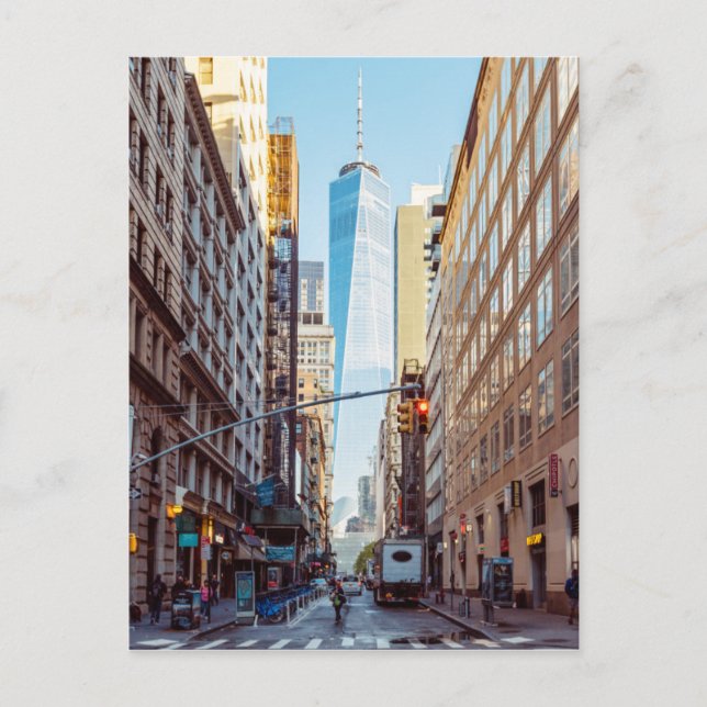 Downtown New York View of World Trade Centre Postcard (Front)