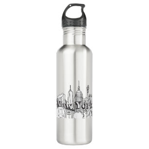 Downtown NYE New York Vacation Souvenirs NYC Gift 710 Ml Water Bottle