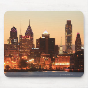 Downtown Philadelphia, Pennsylvania at sunset Mouse Pad