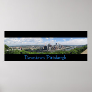 Downtown Pittsburgh Panorama Poster