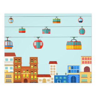 Downtown public transportation photo print