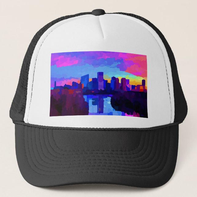 Downtown Richmond Virginia Skyline at Sunset Trucker Hat (Front)