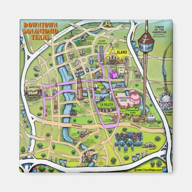 Downtown San Antonio Texas Magnet (Front)