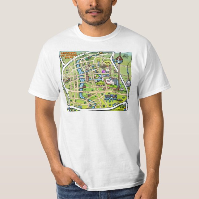 Downtown San Antonio Texas T-Shirt (Front)