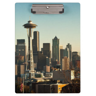 Downtown Seattle skyline and Space Needle Clipboard