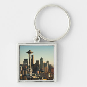 Downtown Seattle skyline and Space Needle Key Ring