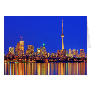 Downtown Toronto skyline at night