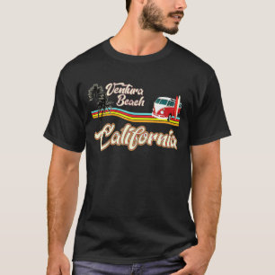 Downtown Ventura California Surfing Beach Retro Su T-Shirt
