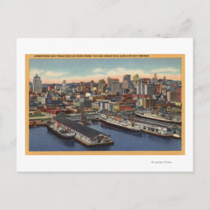 Downtown View from Bay Bridge Postcard