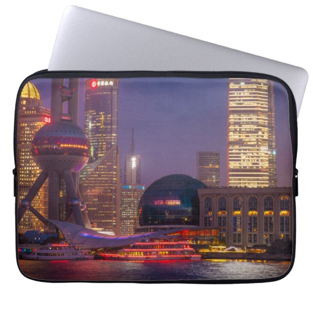 Downtown waterfront shanghai, China Laptop Sleeve (Front)