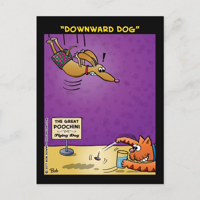 "Downward Dog" Postcard (Front)