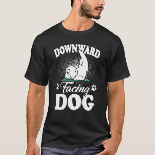 Downward Facing Dog Maltese Yoga Poses Meditation T-Shirt