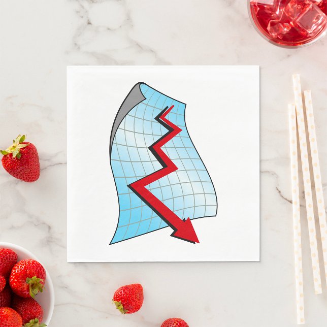 Downward Graph Red Arrow Napkin (Creator Uploaded)
