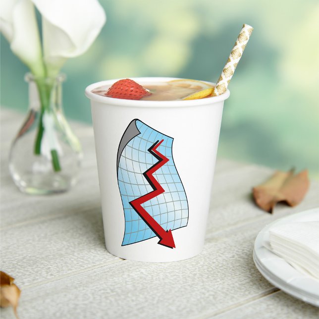 Downward Graph Red Arrow Paper Cups (Creator Uploaded)