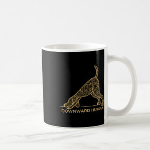 Downward Human – Mandala Dog Yoga Pose Yoga Dog Lo Coffee Mug