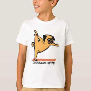 Downward Human-Yoga-Dog-Funny T-Shirt