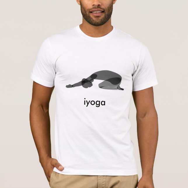 Downward pose black, iyoga T-Shirt (Front)