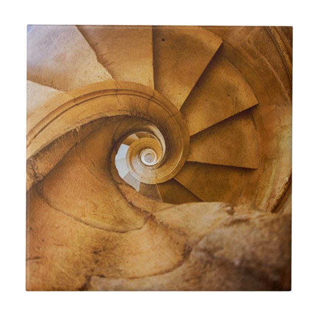 Downward spirl staircase, Portugal Tile (Front)