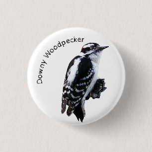 Downy Woodpecker 3 Cm Round Badge