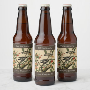 Downy Woodpecker - from Audubon's Birds of America Beer Bottle Label
