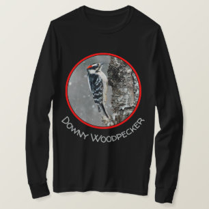 Downy Woodpecker in Snow - Original Photograph T-Shirt