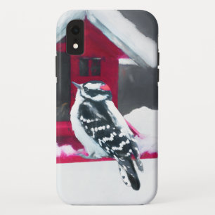 Downy Woodpecker Painting - Original Bird Art Case-Mate iPhone Case