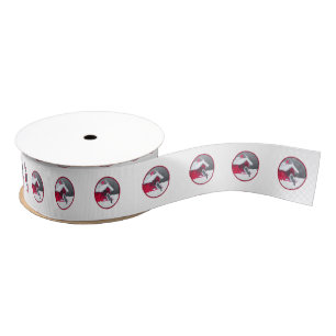 Downy Woodpecker Painting - Original Bird Art Grosgrain Ribbon