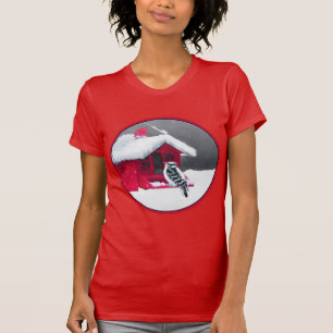 Downy Woodpecker Painting - Original Bird Art T-Shirt