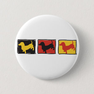 Doxie-3-BOX 6 Cm Round Badge