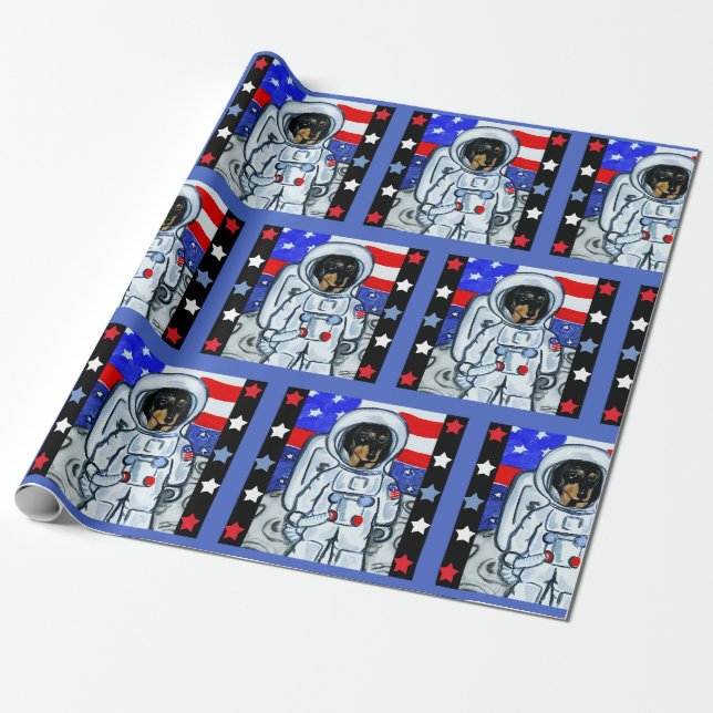 DOXIE ASTRONAUT  WRAPPING PAPER (Unrolled)