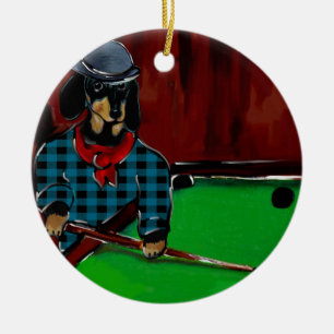 DOXIE BILLIARDS CERAMIC TREE DECORATION