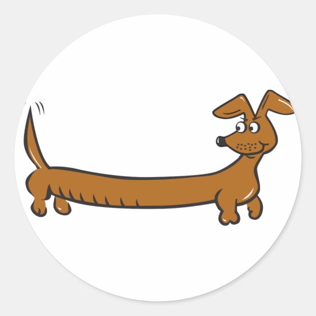 DOXIE-Cartoon Classic Round Sticker (Front)