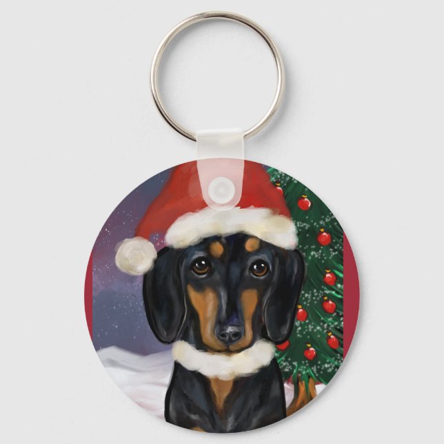 DOXIE CHRISTMAS   KEY RING (Front)