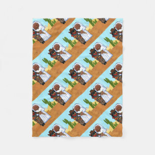 Doxie Cowboy Wedding Fleece Blanket