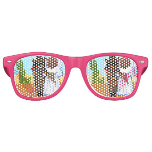 Doxie Cowboy Wedding Retro Sunglasses