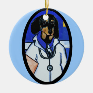 DOXIE DOCTOR  CERAMIC TREE DECORATION