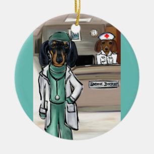 Doxie Doctor Ceramic Tree Decoration