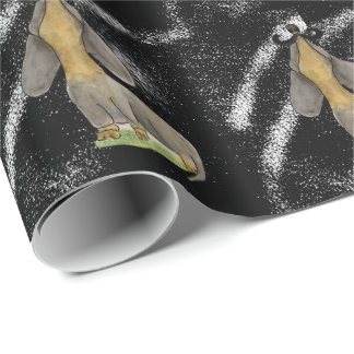 Doxie dog Moustache dachshund  black gift wrapping Paper