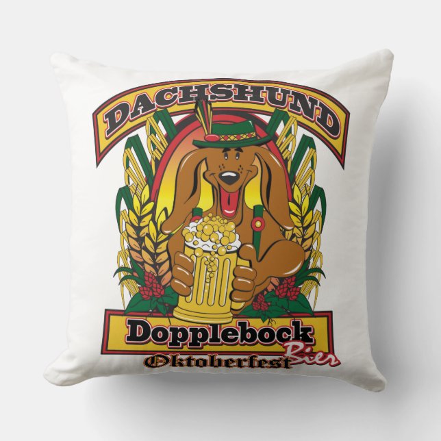 Doxie Dopple Bock Bier Cushion (Front)