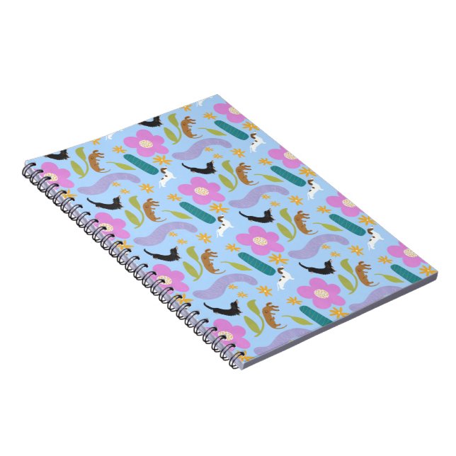Doxie floral notebook #1 (Right Side)