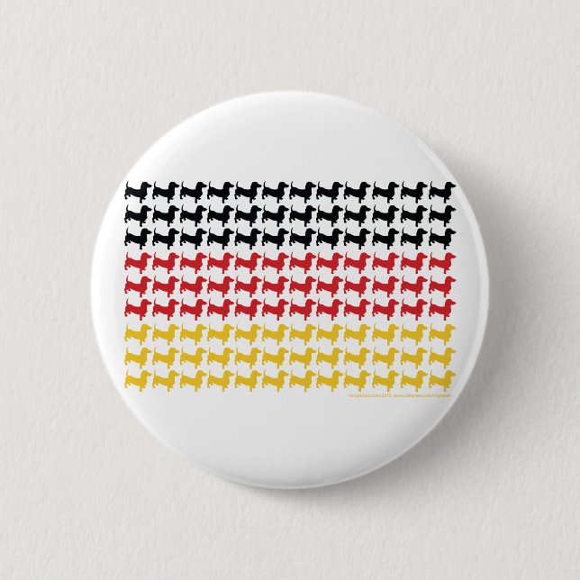 DOXIE-GERMAN-FLAG 6 CM ROUND BADGE (Front)