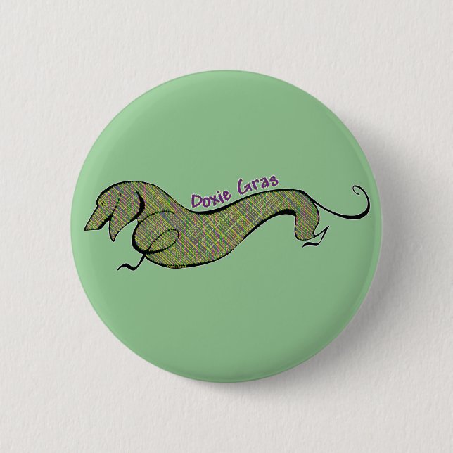 Doxie Gras 6 Cm Round Badge (Front)