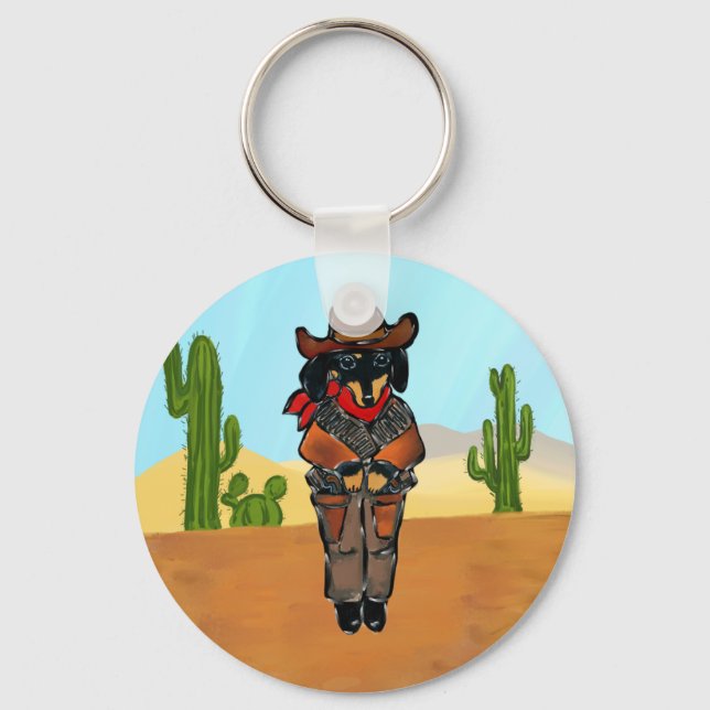 Doxie Gunslinger Key Ring (Front)