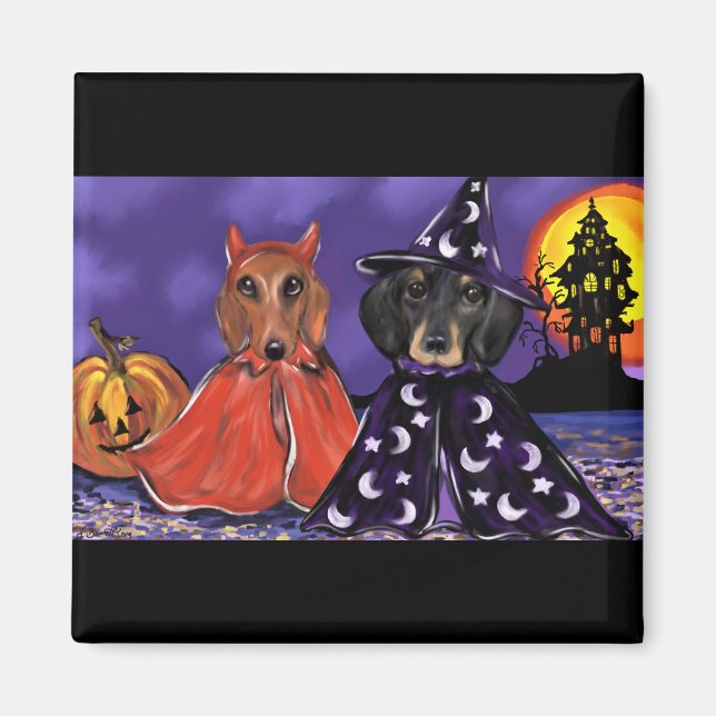 Doxie Halloween Magnet (Front)