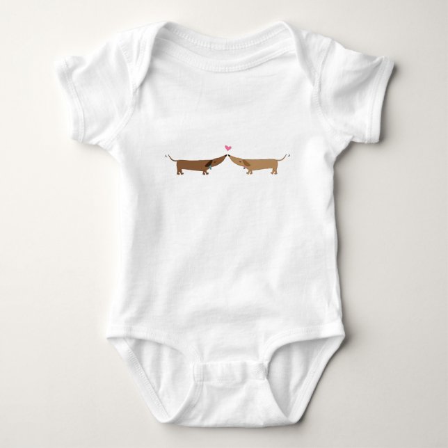 doxie love baby bodysuit (Front)
