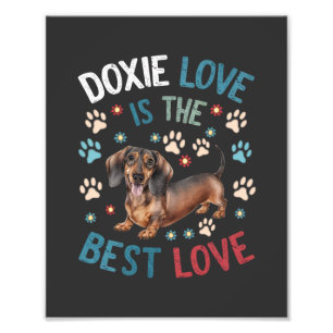 Doxie Love Is The Best Love Photo Print